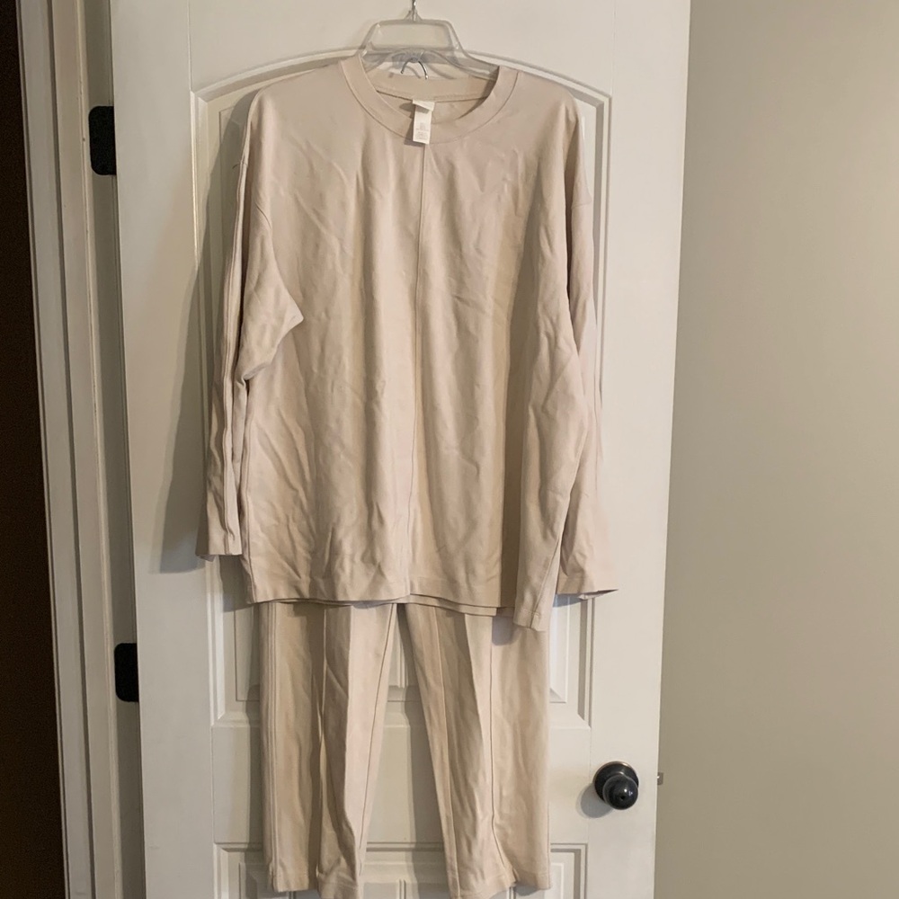 Cream Pant Set